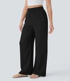 Drawstring side pocket casual linen trousers | Lindgren Studio