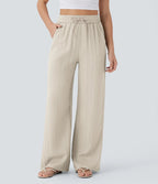 Drawstring side pocket casual linen trousers | Lindgren Studio