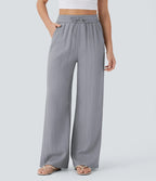 Drawstring side pocket casual linen trousers | Lindgren Studio