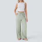 Drawstring side pocket casual linen trousers | Lindgren Studio