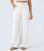 Drawstring side pocket casual linen trousers | Lindgren Studio