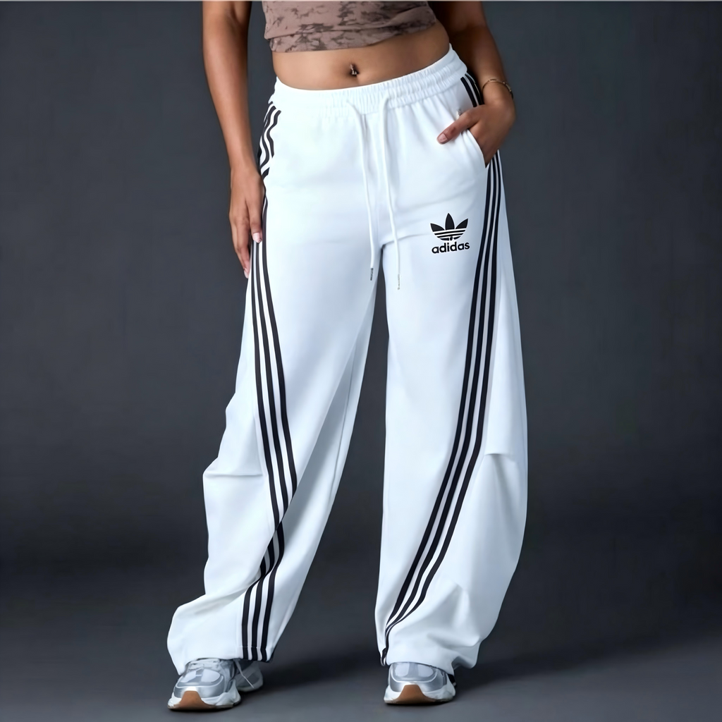 Comfort Wide-Leg Stripe Track Pants | Lindgren Studio