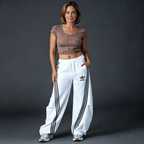 Comfort Wide-Leg Stripe Track Pants | Lindgren Studio