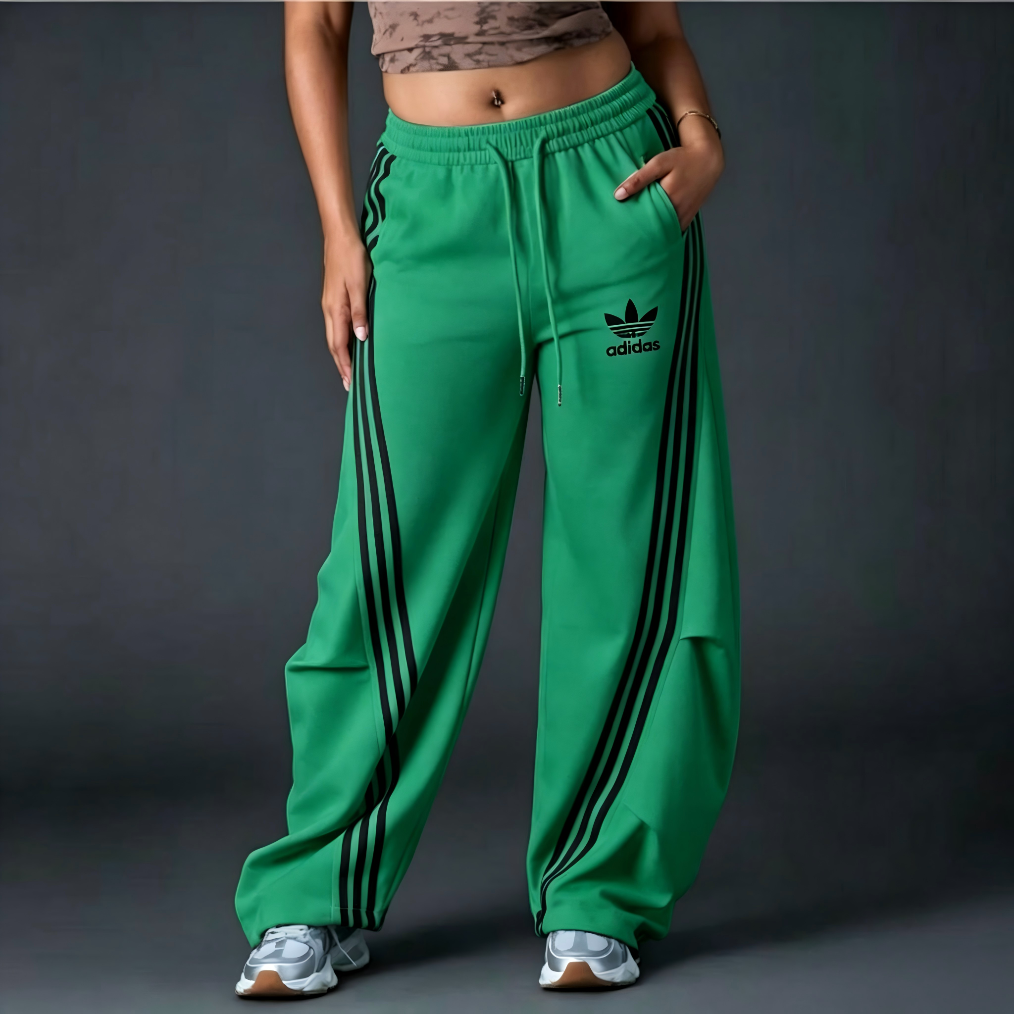 Comfort Wide-Leg Stripe Track Pants | Lindgren Studio