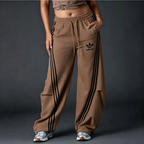 Comfort Wide-Leg Stripe Track Pants | Lindgren Studio